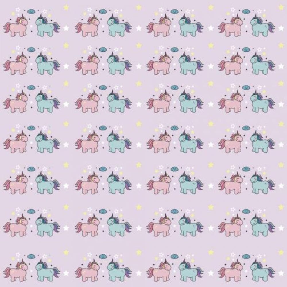 Papel De Parede Infantil Casal Unicórnio