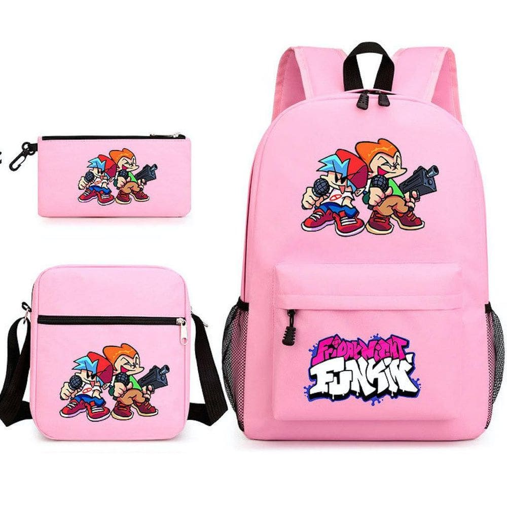 Conjunto de mochilas Black Fridays Nights School Bag Satchel Anime