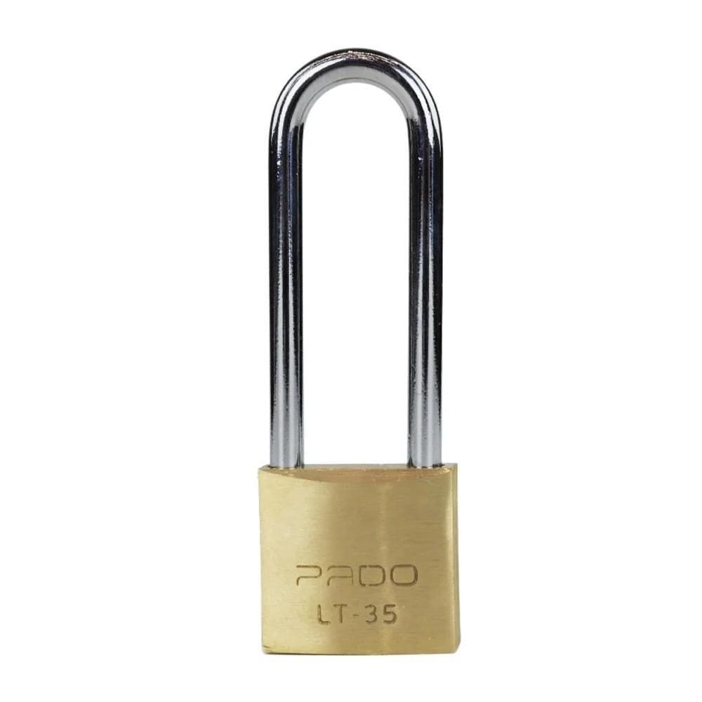 Cadeado Haste Longa Latão 35X75Mm Pado Portão Corrente Largo