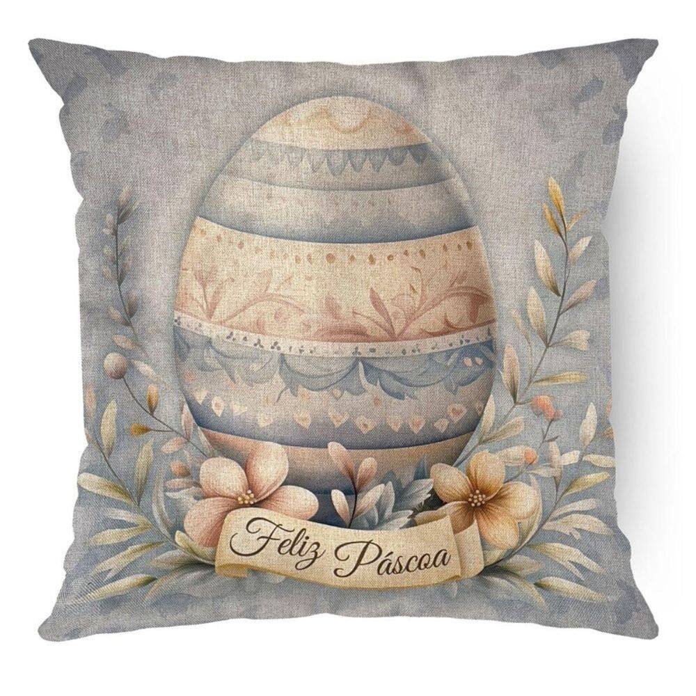Almofada Páscoa Raizes Do Ninho Ovo Encantado 499147 43X43Cm