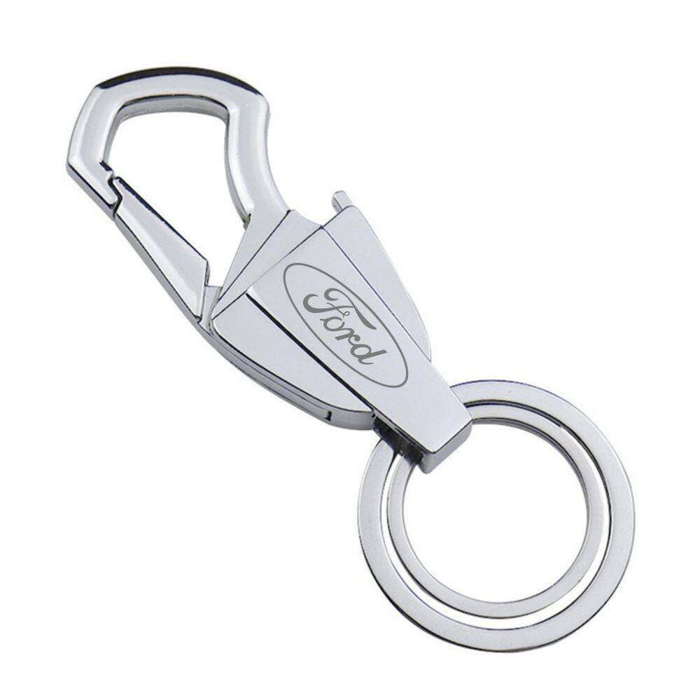 Chaveiro Para Ford Prata Metálico Mustang Focus Fiesta - J