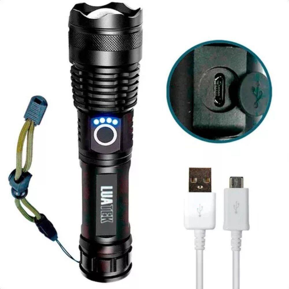 Lanterna Led Recarregável Usb Super Forte +