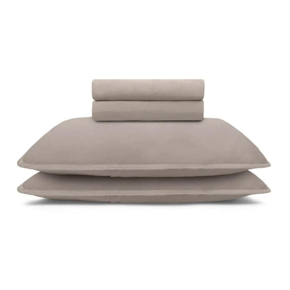 Jogo De Cama Casal Malha 100% Bambu Natural Buettner 4Pçs
