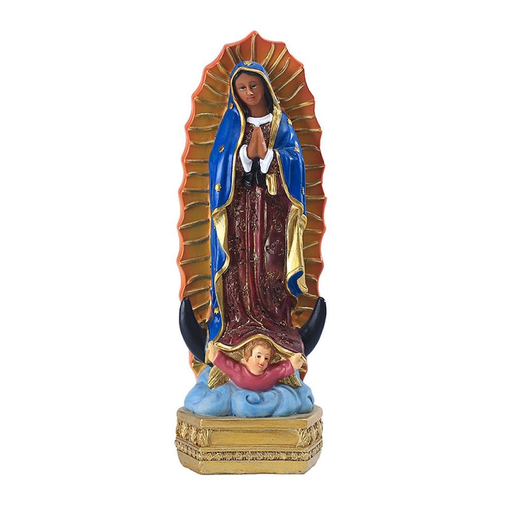 Estatueta, escultura, estátua, madonna mexicana, resina 20cm