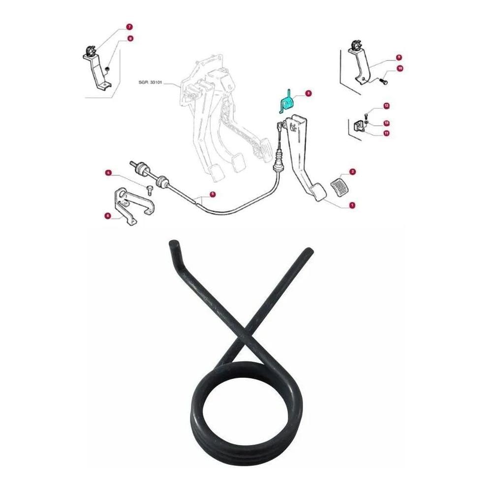 Mola Pedal Embreagem Fiat Ducato 2.8 Boxer Jumper