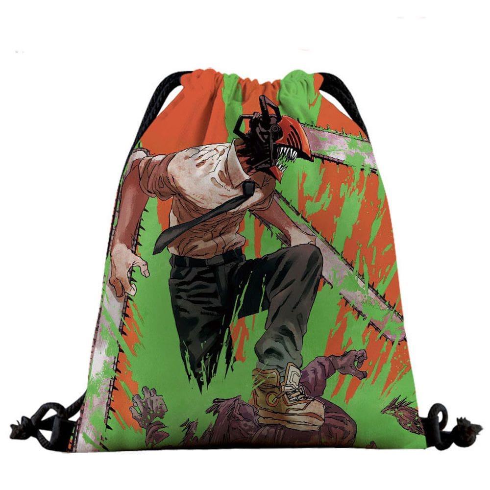Mochila com cordão, bolsa de ginástica esportiva Anime Mans 39x32cm