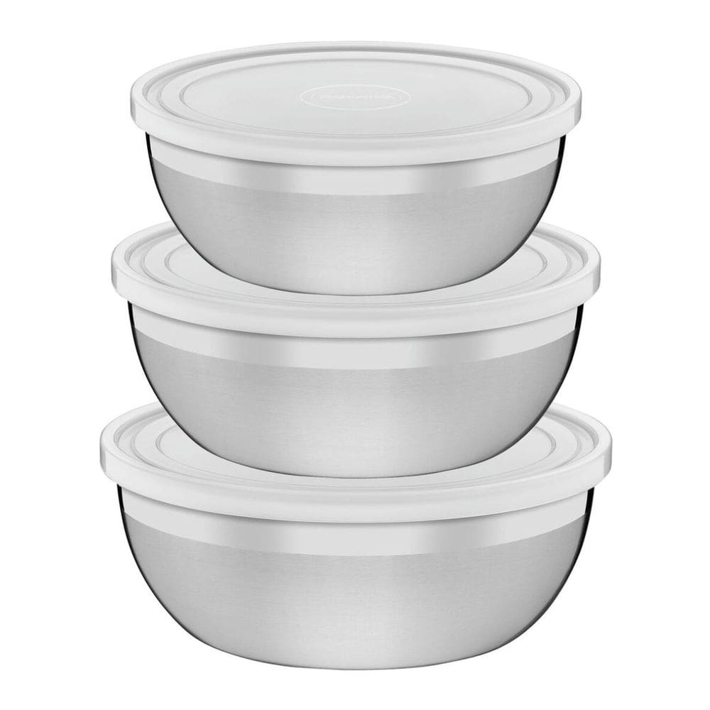 Conjunto de Potes Inox Freezinox 3 Peças Com Tampas e Alta Durabilidade Tramontina