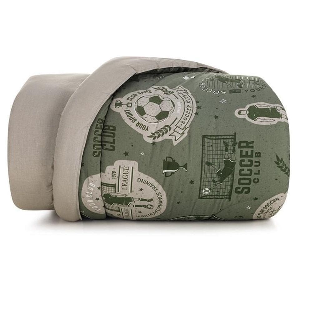 Edredom Solteiro Infantil Futebol 200 Fios Karsten