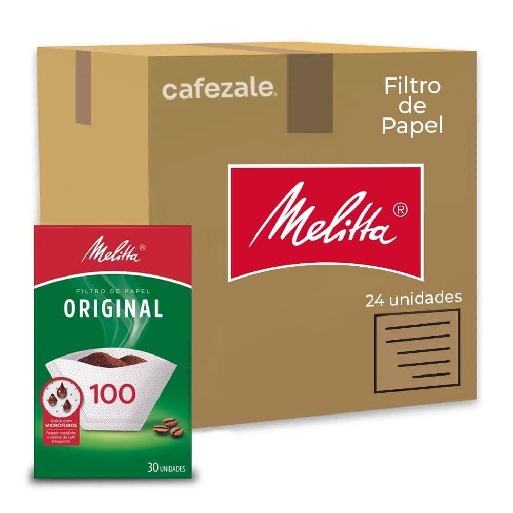 Filtro De Papel Melitta 100 Kit 24 Pacotes Com 30 Unid