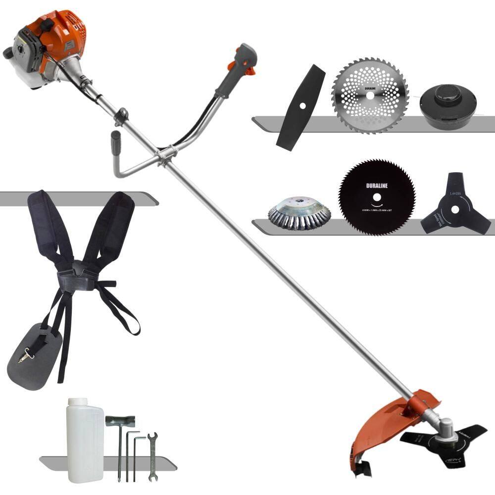 Roçadeira Profissional Tekna RL430ACNTK À Gasolina 2T 43cc 9.000rpm 1,7HP de Potência Com Carretel + 4 Lâminas de Cortes + Escova de Aço 38 Cerdas