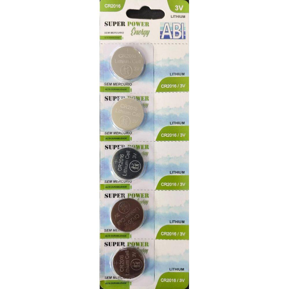 Cartela De Bateria Cr2016 5 Unidades