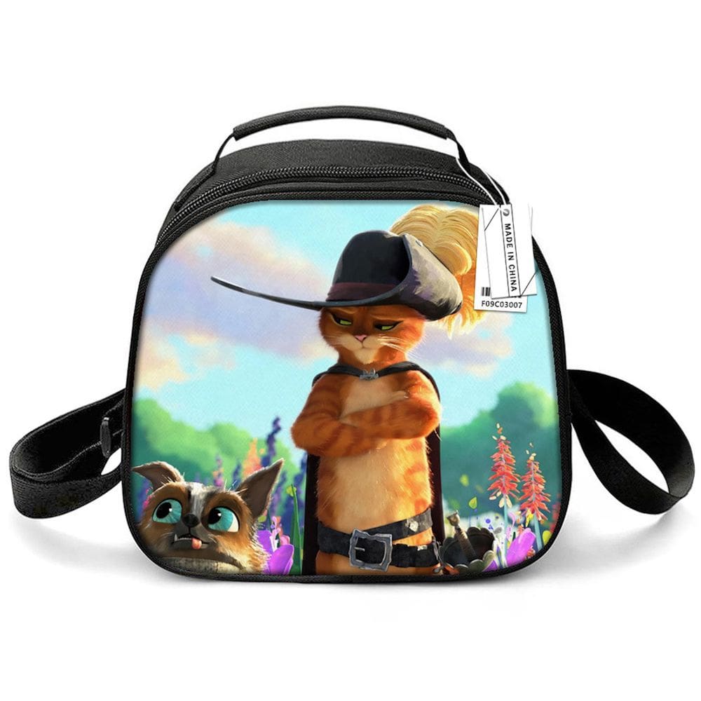 Lancheira Puss in Boots Anime Oxford Cloth 20x12,5 x 20 cm