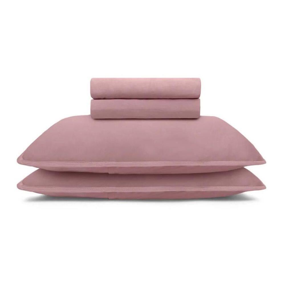 Jogo De Cama Queen Malha 100% Bambu Natural Buettner 4Pçs