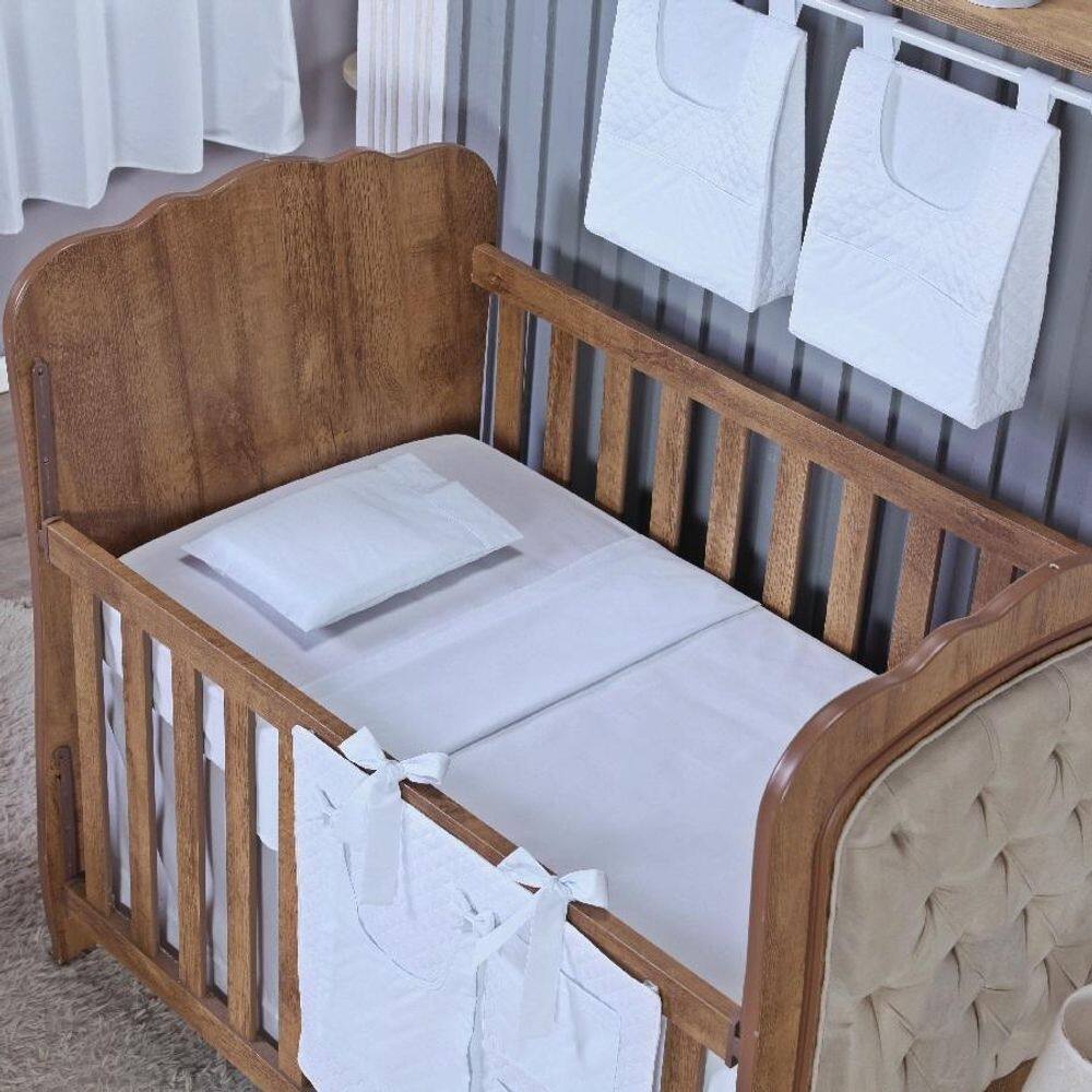 Kit Berço Lençol + Fronha Percal Algodão Menino Menina 3