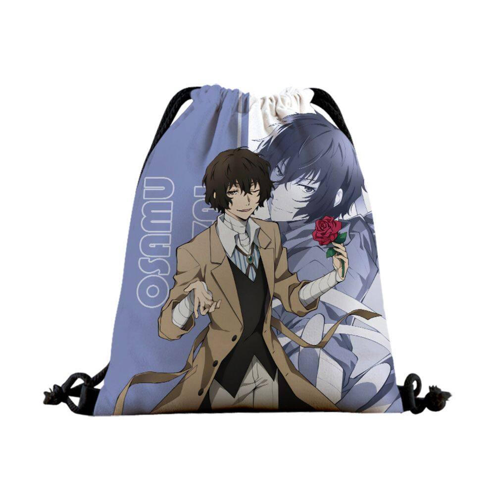 Bolsa com cordão Bungos Strays Dogs Dazais Osamus Anime Stri