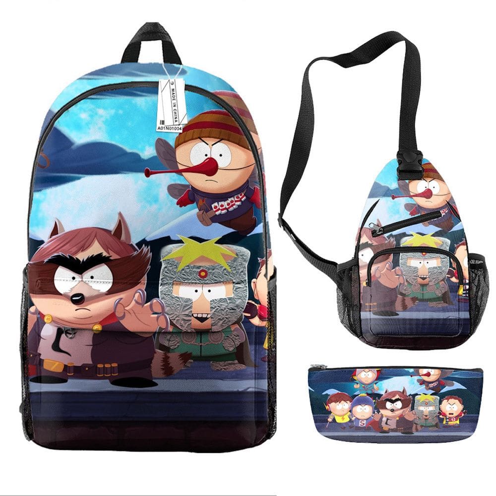 Conjunto de 3 peças South Park Kyle Broflovski Stan Marsh Cartoon