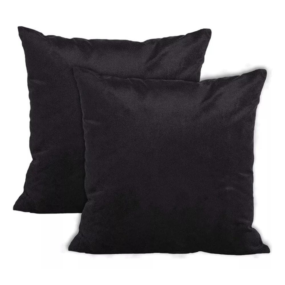 Kit 02 Capas Almofada Suede Veludo Sala