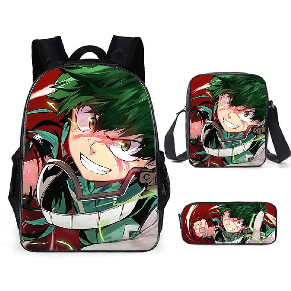 Conjunto de mochilas My Heros Academias Midoriyas Izukus para crianças