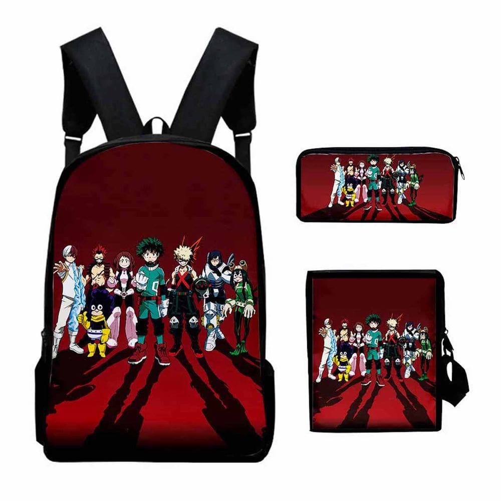Conjunto de mochilas My Heros Academias Midoriyas Izukus para crianças