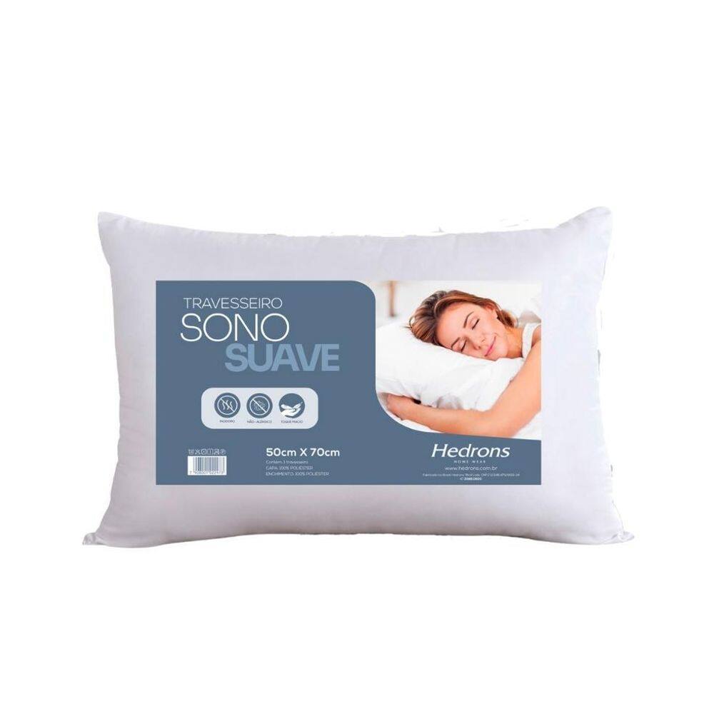 Travesseiro Hedrons Sono Suave Antialérgico 50X70 Cm