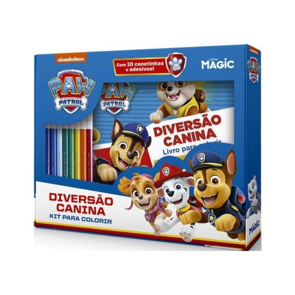 Patrulha Canina - Diversão Canina Kit Para Colorir