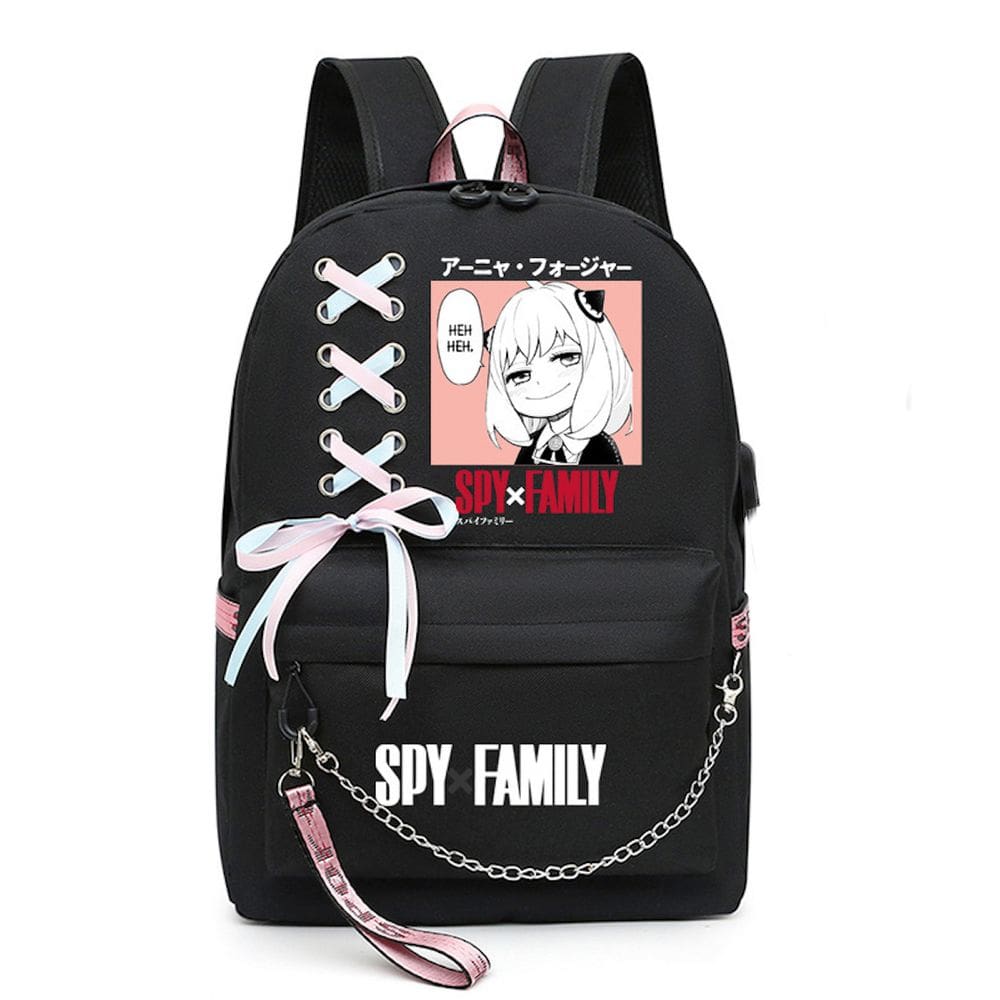 Mochila Spys Familys Anya Forger para crianças, escola, nylon