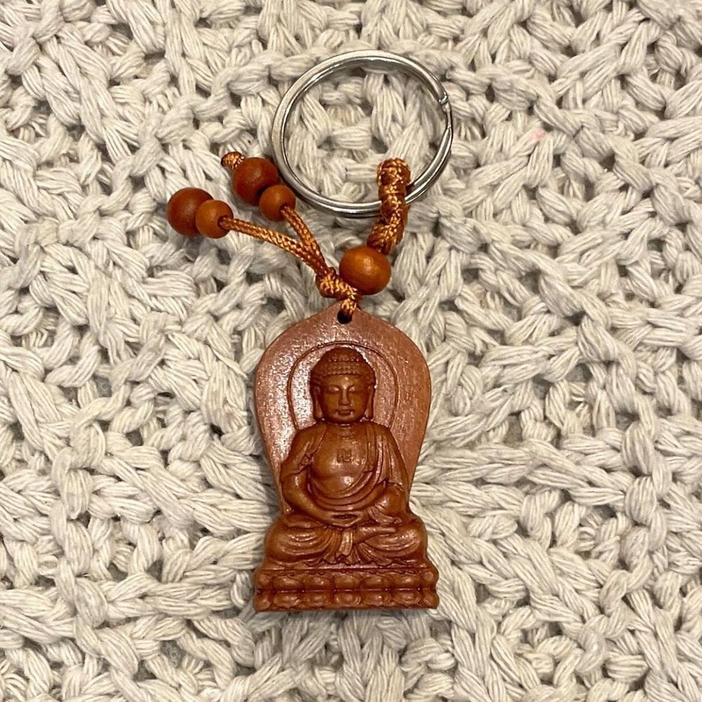 Chaveiro Buda De Madeira 5Cm