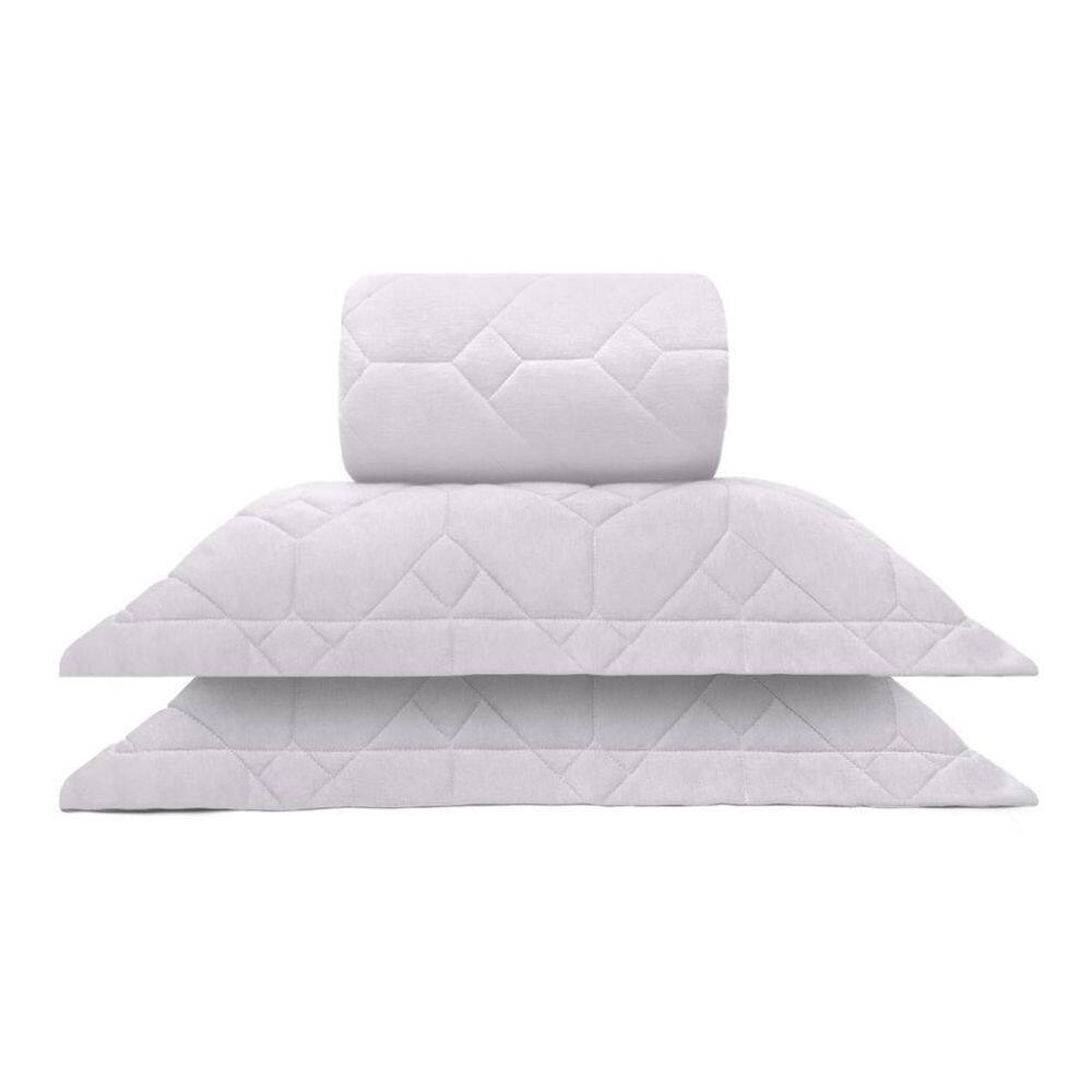 Kit Cobre Leito Casal Malha 100% Bambu Natural Buettner 3Pçs