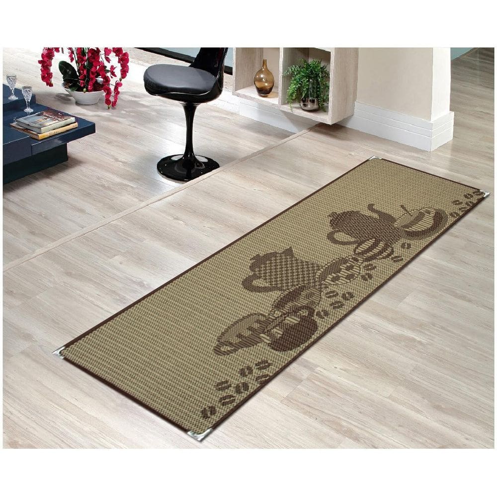 Tapete Passadeira Sisal Antiderrapante Sala Quarto 0,50X1,50