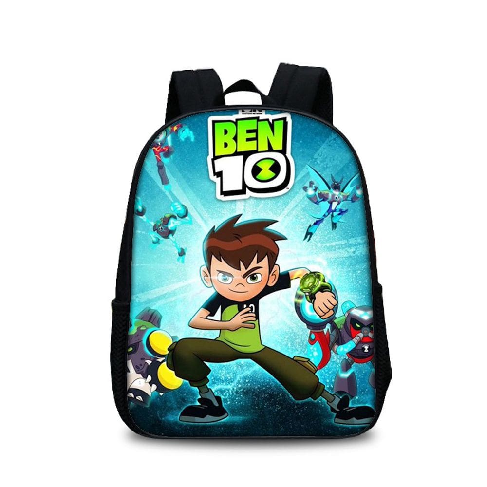 Mochila Bens 10 Kids School Nylon impressa em 3D 27x12x35cm