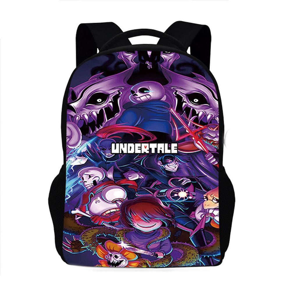 Mochila Undertales Papyrus para crianças escolares 31x13x42cm