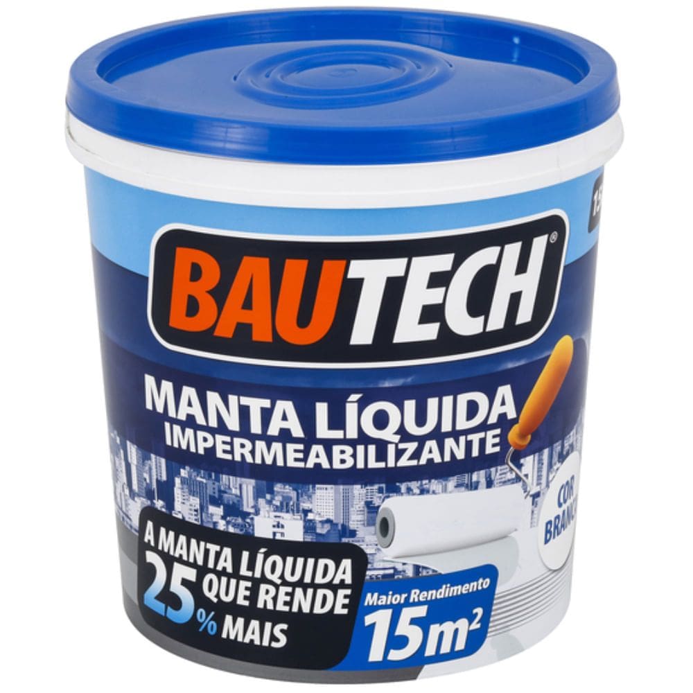Manta Líquida Impermeabilizante Branca 15 Kilos - 13693 - BAUTECH