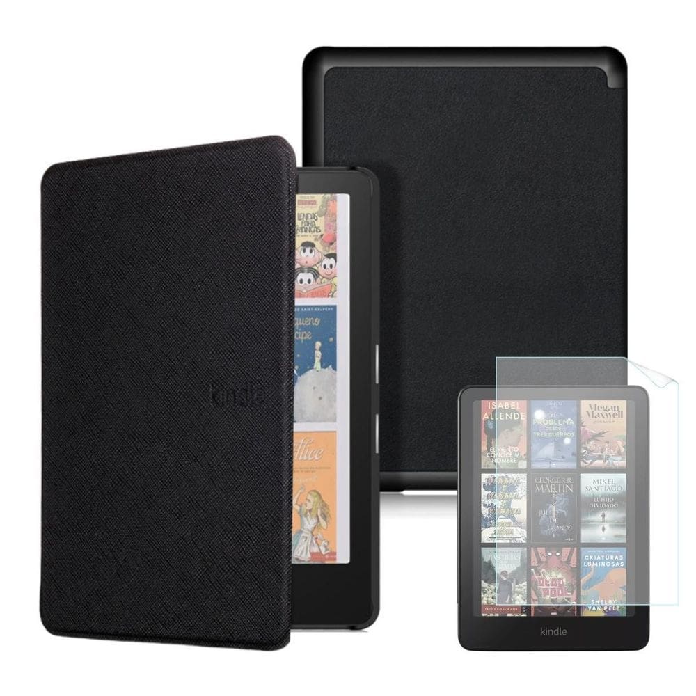 Case Couro Para Kindle Colorsoft 1  7 Polegadas  + Película