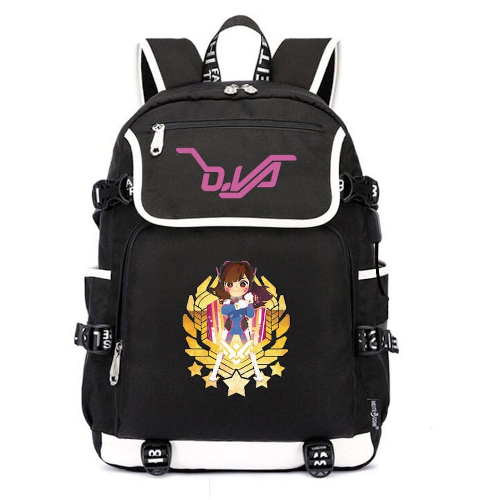 Mochila escolar Anime DVA Overwatches Kids 37x16x45cm