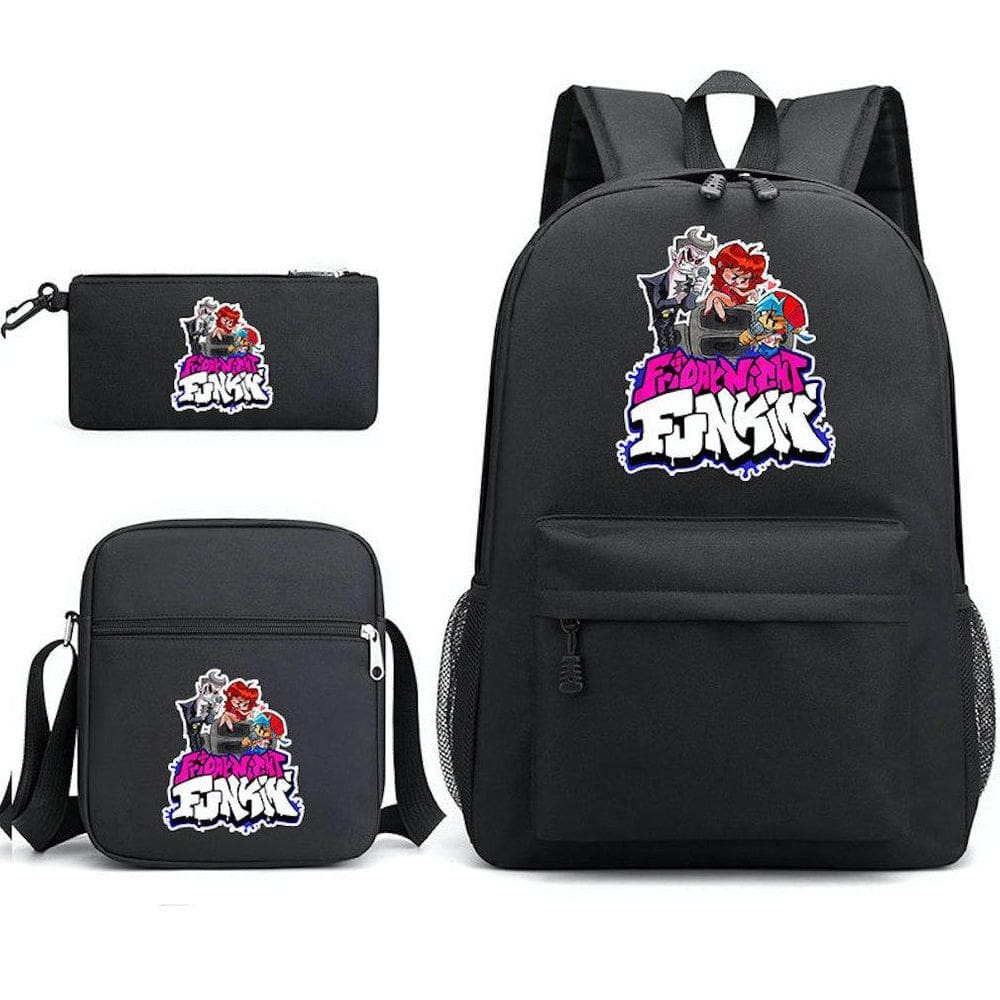 Conjunto de mochilas Black Fridays Nights Anime Bolsa para crianças