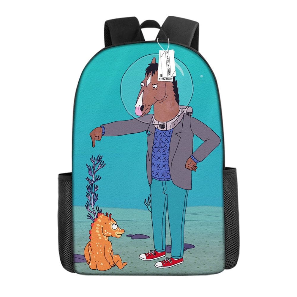 Mochila BoJack Horsemans Cartoon Kids School Oxford Cloth