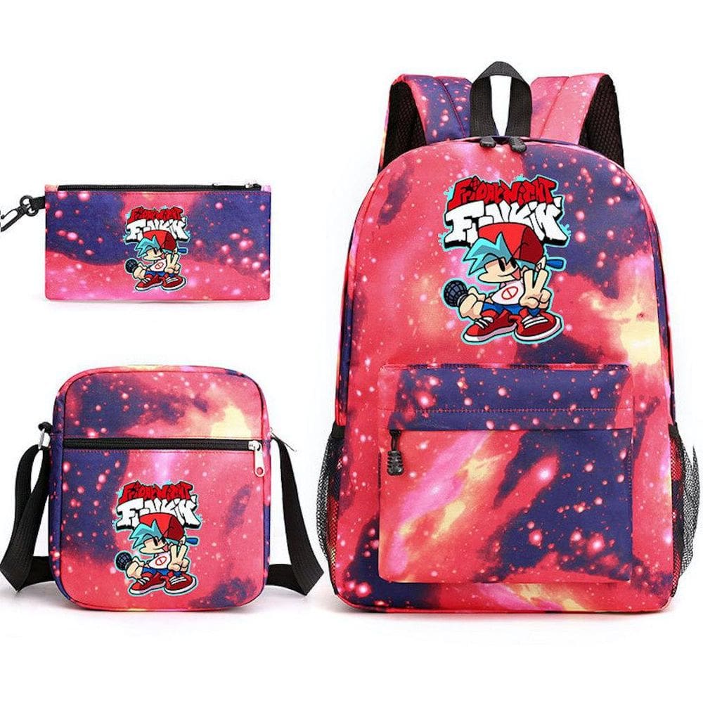 Conjunto de mochilas Black Fridays Nights Satchel Anime para crianças