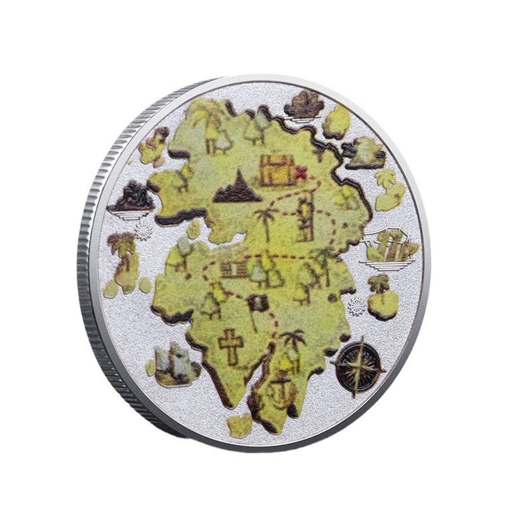 Moeda de anime comemorativa de Piratas do Caribe de 4 cm