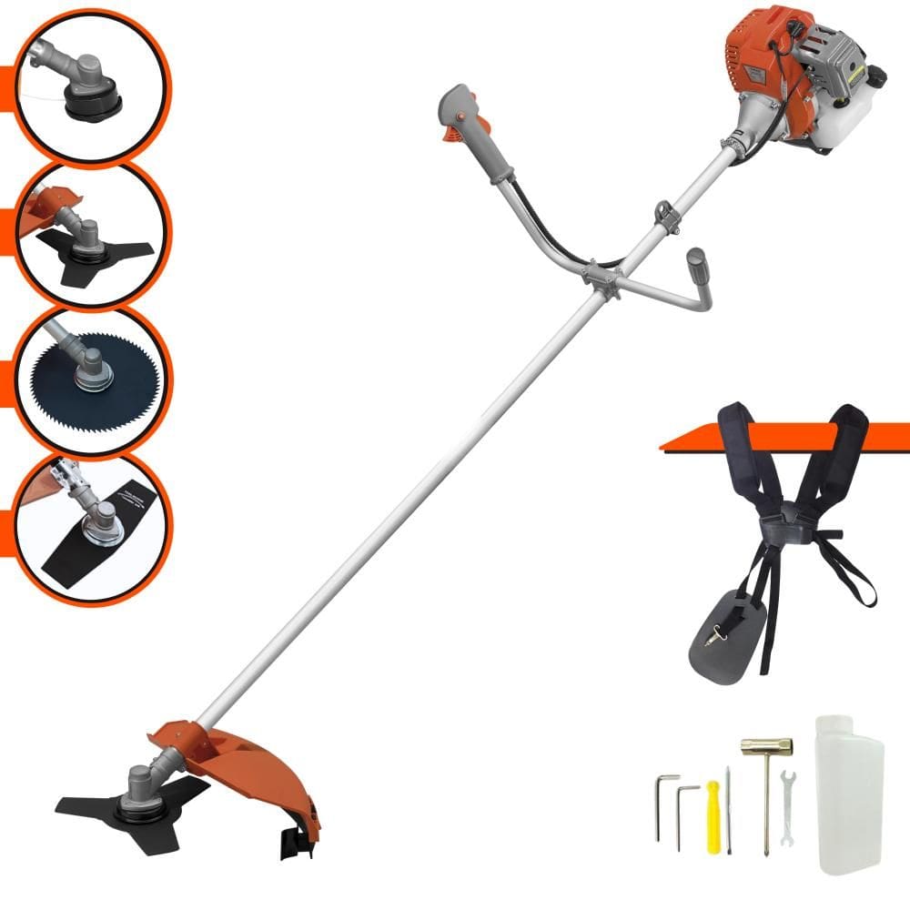 Roçadeira Lateral À Gasolina RL520ACG2 Tekna 52cc 2HP Alta Rotação Completa 4 Em 1 Com Carretel + Faca 2 Pontas + Faca 3 Pontas + Faca 80 Dentes