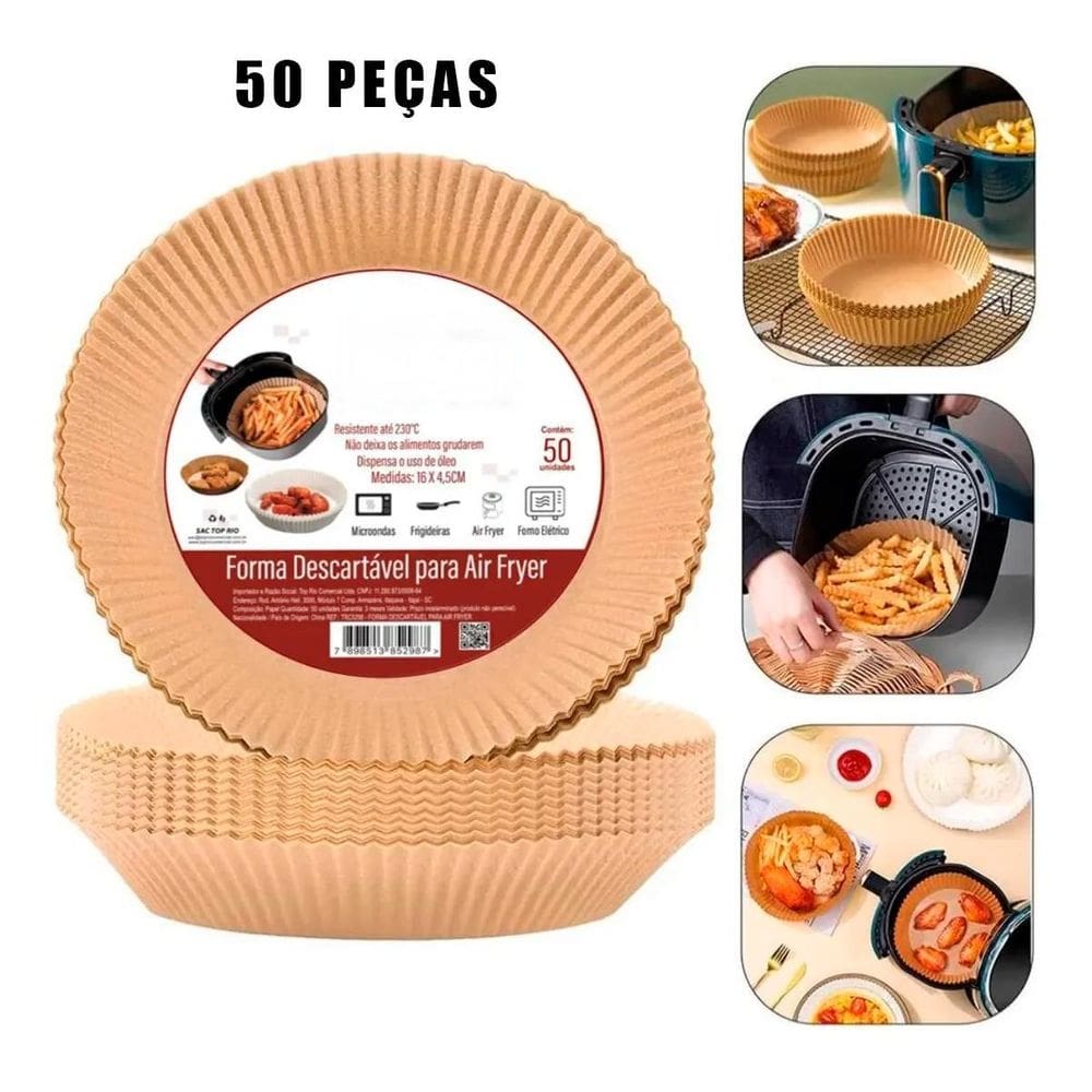 Papel Antiaderente Para Air Fryer Protetor Sem Sujeira