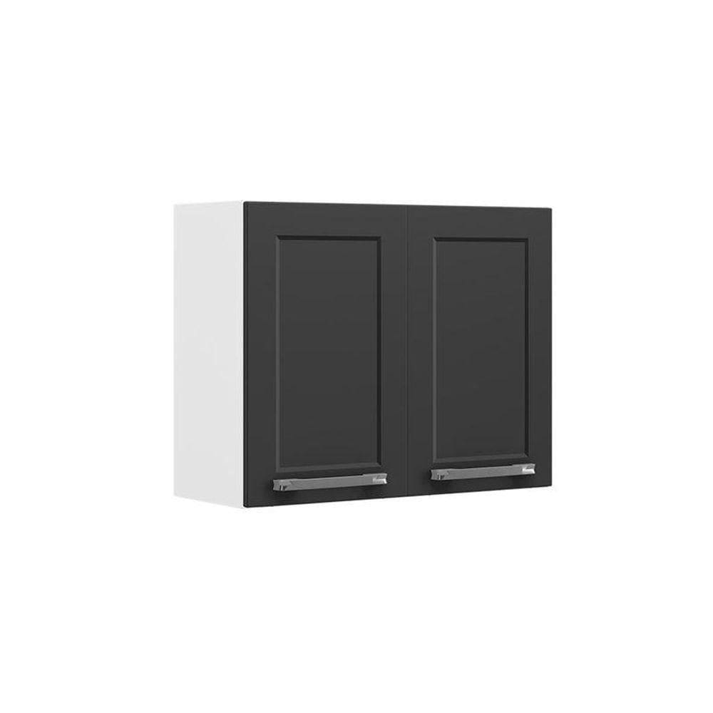 Armário Aéreo Itatiaia Em Aço 2 Portas Grafite Florença