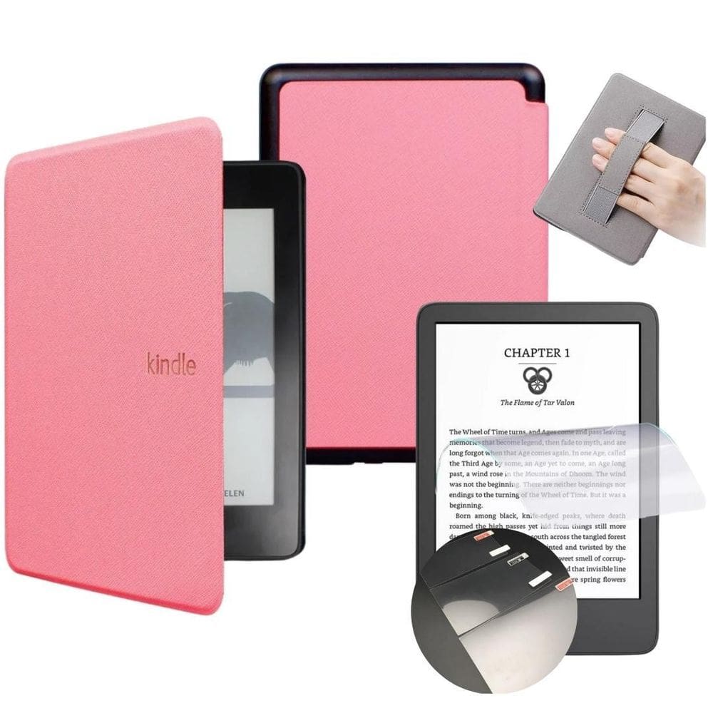 Capa C Alça Interna Para Kindle Paperwhite 7 + Pel. Plastico