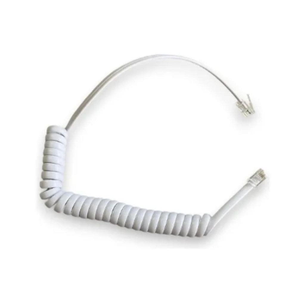 Cabo Espiral Para Interfone Tdmi 200 / 300 Branco