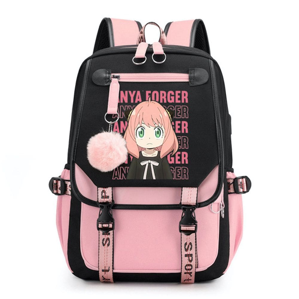 Mochila escolar Spys Family Anime School Polyester 29x16x46cm