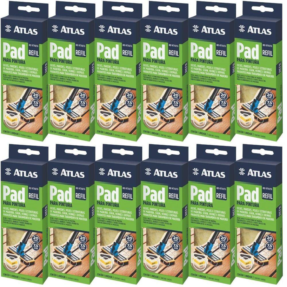 Refil De Pad Para Pintura Deck Madeira Verniz Kit 12 Un