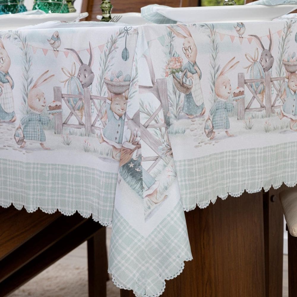 Toalha De Mesa 1,50X1,50 Para 4 Lugares Estampada