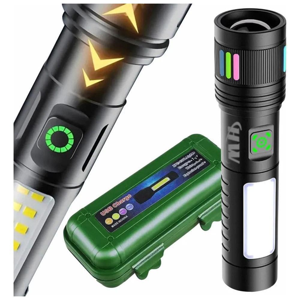 Lanterna Led Hw Recarregável Usb Camping