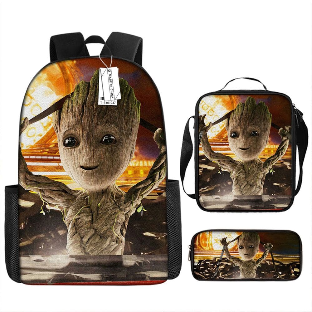 Conjunto de mochilas Galaxys Gardians Babys Groots I am Groots Cartoon