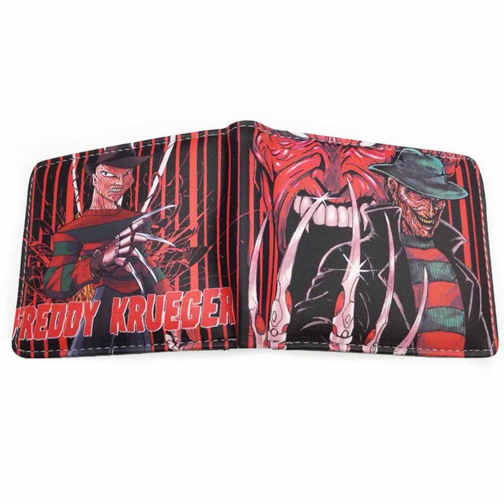 Carteira Nightmares on Elm Street Freddy Krueger Anime PU