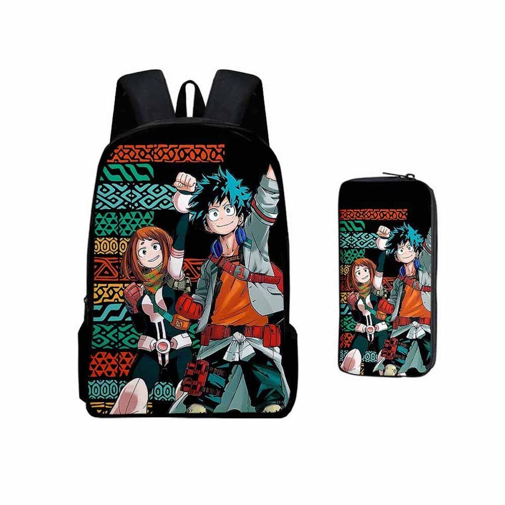 Conjunto de mochilas My Hero Academia Midoriya Izuku para crianças